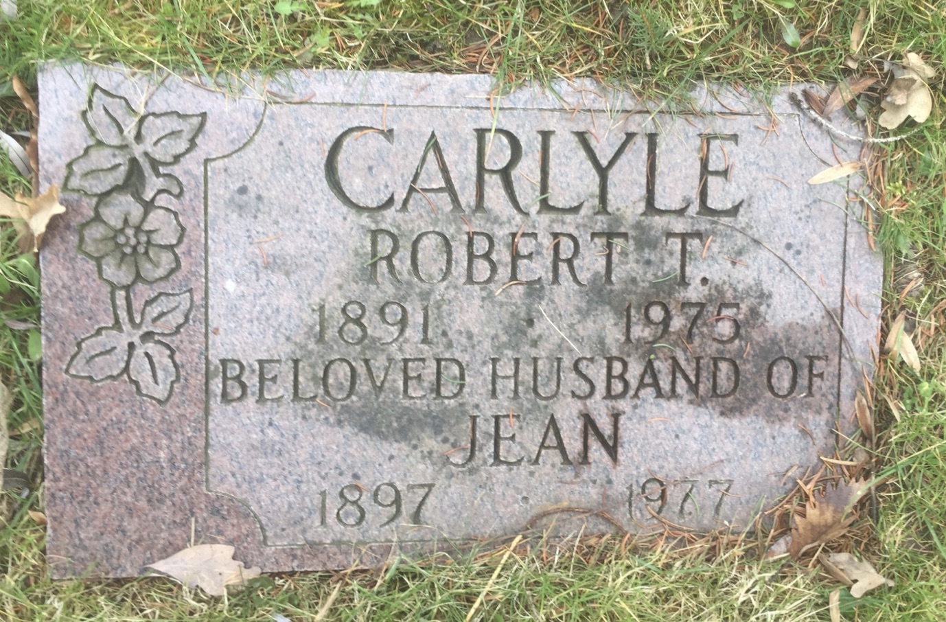 Photo of headstones/Robert T Carlyle 1891-1975 hdstn London Mt Pleasant cem (1)